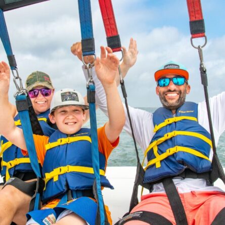 Family Flying with us in Parasailing