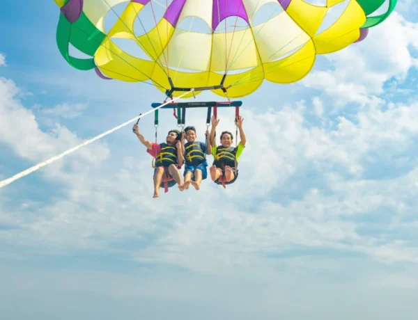Family Flying with us in Parasailing